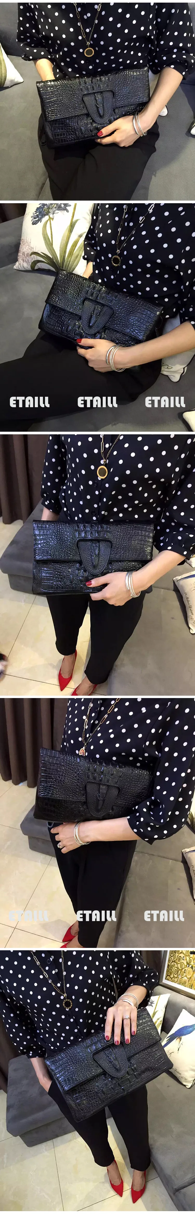 Female Day Clutch Bag Crocodile