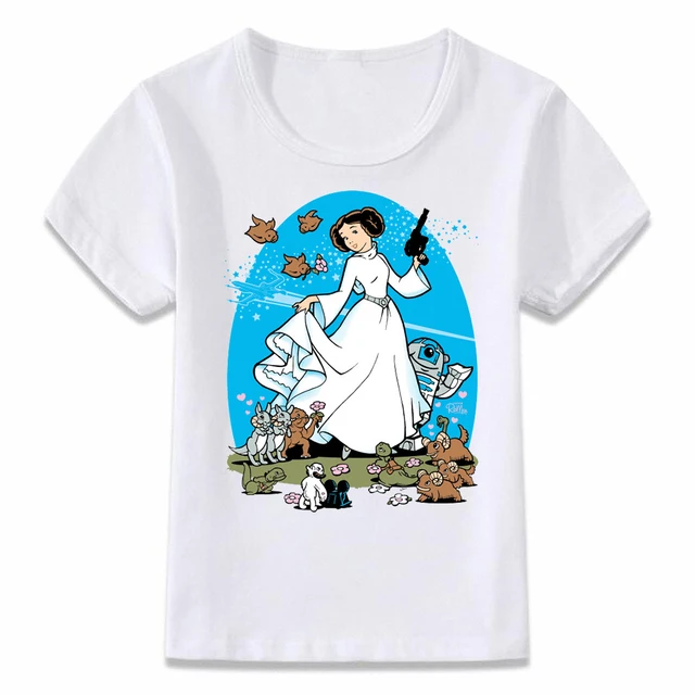 Bederven Traditie diep Kids Clothes T Shirt Princess Leia Ink Art T-shirt for Boys and Girls Toddler  Shirts Tee oal109 - AliExpress