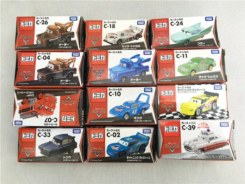 Tomy Tomica disney Pixar тачки Sheriff/King/Flo/Sally/Chick Hicks/Mater/Doc Hudson металлическая литая игрушеигрушечная машина новая в коробке