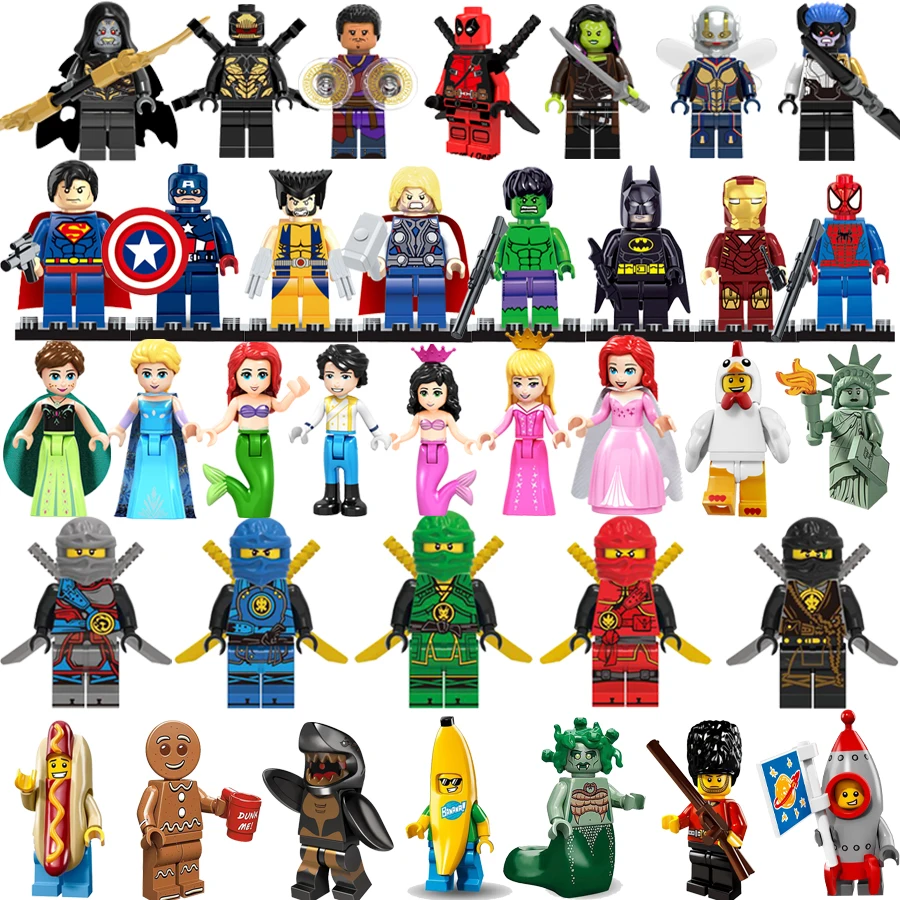 

Hot Bricks Figures Corvus Glavive Ningago Sausage person modle plastic Building Blocks Compatible LEGOINGLY TOYS Children gifts