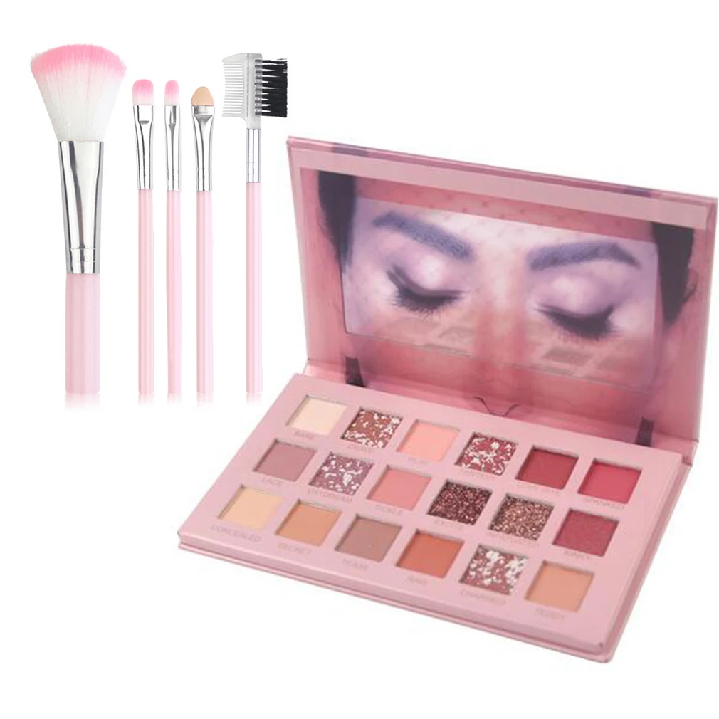 

Waterproof Eye Shadow Cosmetics For Girl Beginners Easy To Wear Desert Rose Makeup Beauty Eyeshadow Makeup Brush