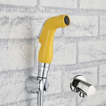 

Toilet Bathroom Hand Held Bidet Spray Diaper Shower Sprayer Set Portable Shattaf Jet Douche kit &Angle Vlave & Hose & Holder-04