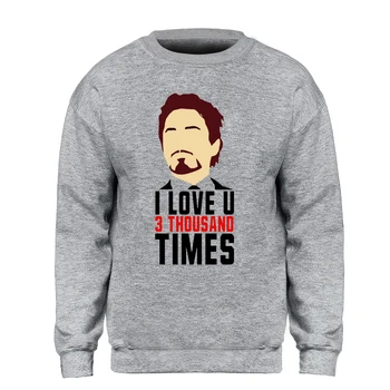 

I Love You 3000 Sweatshirts Men Tony Stark Iron Man Streetwear Hoodie Sweatshirts 2019 Winter Autumn Funny Superhero Sportswear