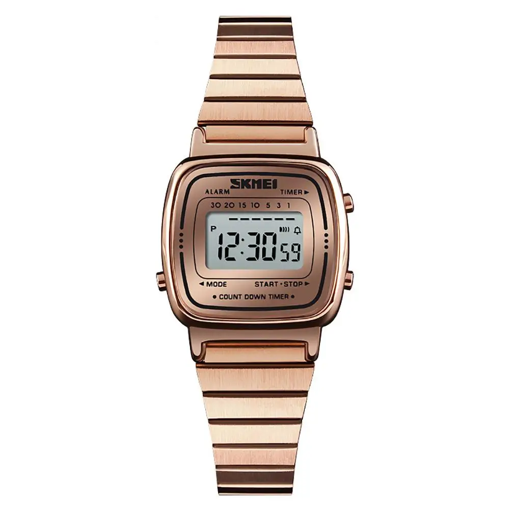 

Women Digital Countdown Alarm Luminous Waterproof Business Wrist Watch Quartz Movement ladies Watch Waterproof Party Gift Watch