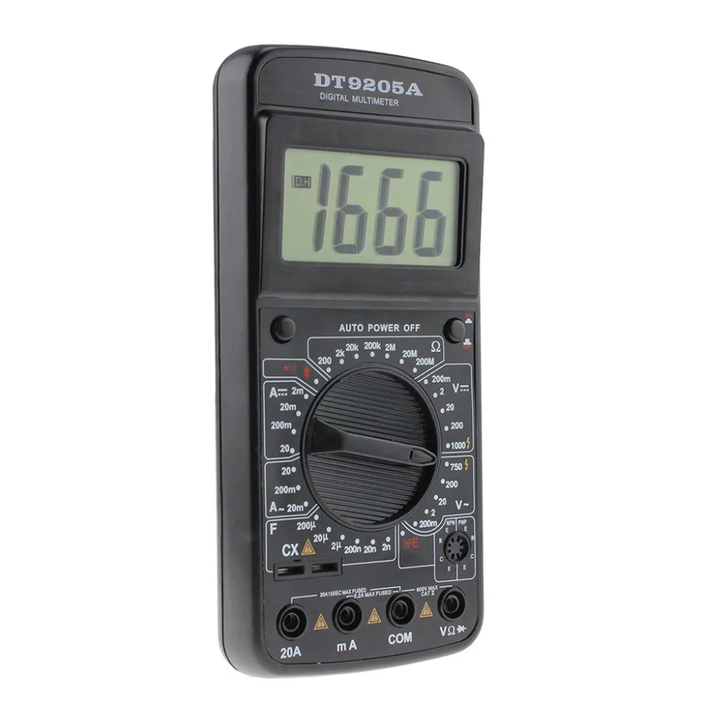 

DT9205A Digital Multimeter AC/DC Voltmeter Ammeter Resistance Capacitance Meter Tester Tools