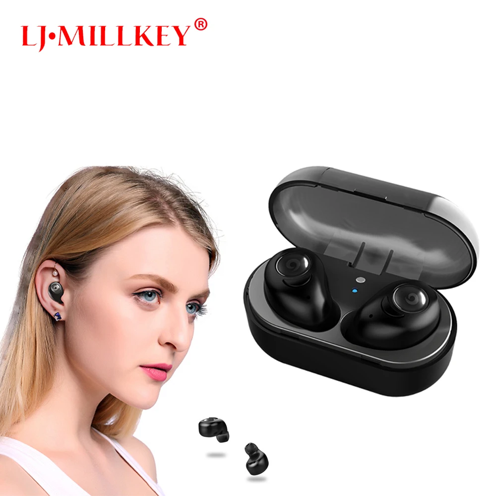 TWS Bluetooth font b Earphone b font Earbuds Control Hifi Stereo Wireless Mic for Phone With