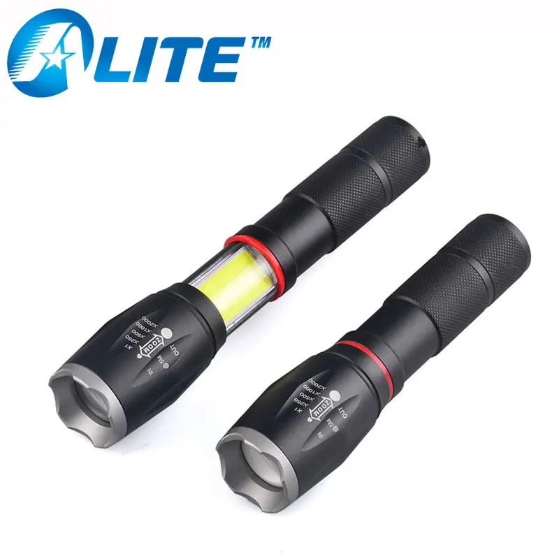 

XML T6 LED Tactical Flashlight Torch Waterproof Powerful Lantern Magnetic COB Work Light with Red Flash Light
