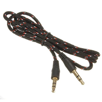 

3.5mm AUX audio cable stereo cable audio jack black #8