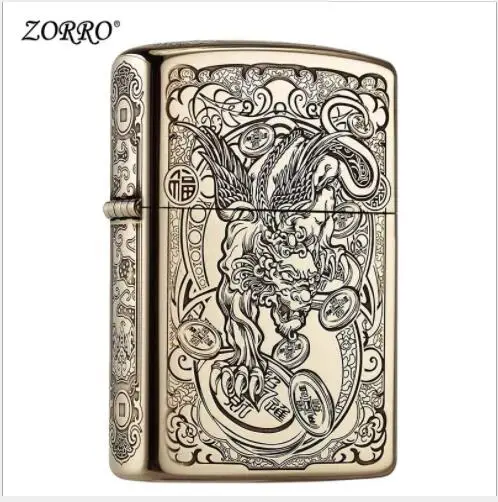 Высококачественная оригинальная керосиновая Зажигалка zorro Классическая