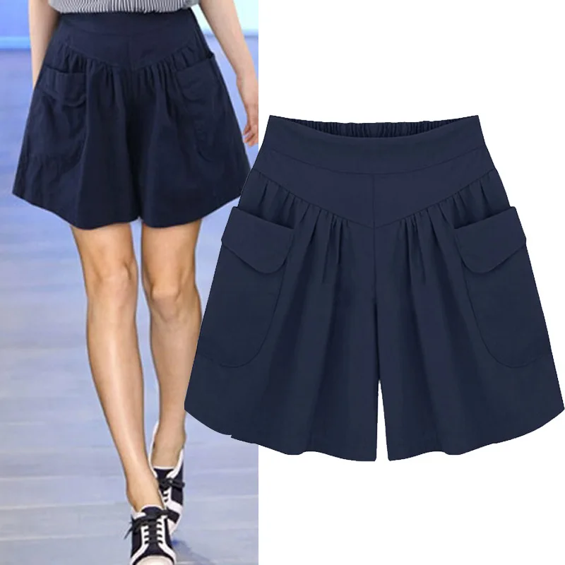 New Women Shorts Skirts High Waist Casual Cotton Shorts Loose Short