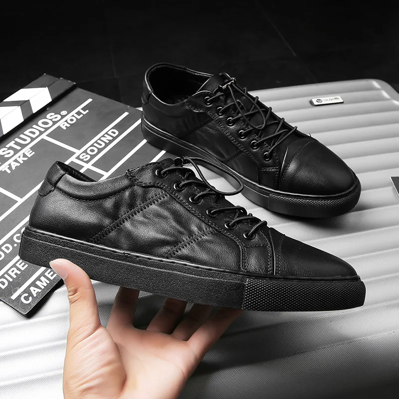 

Mens Shoes outdoor Men Loafers flats genuine leather Shoes Quality Leather Casual Shoes Men Breathable Slip-on Comfortable shoes