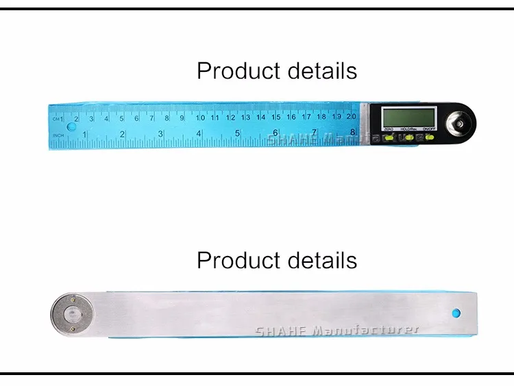 200 мм 8 дюймов цифровой транспортир Инклинометр электронный угол линейка Гониометр измерения из нержавеющей стали угловая линейка