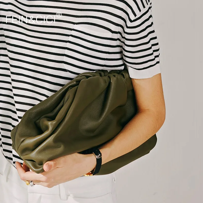  Day clutch Evening party purse bag women large big ruched pillow bag leather pouch handbag 2019 sum - 33054156246