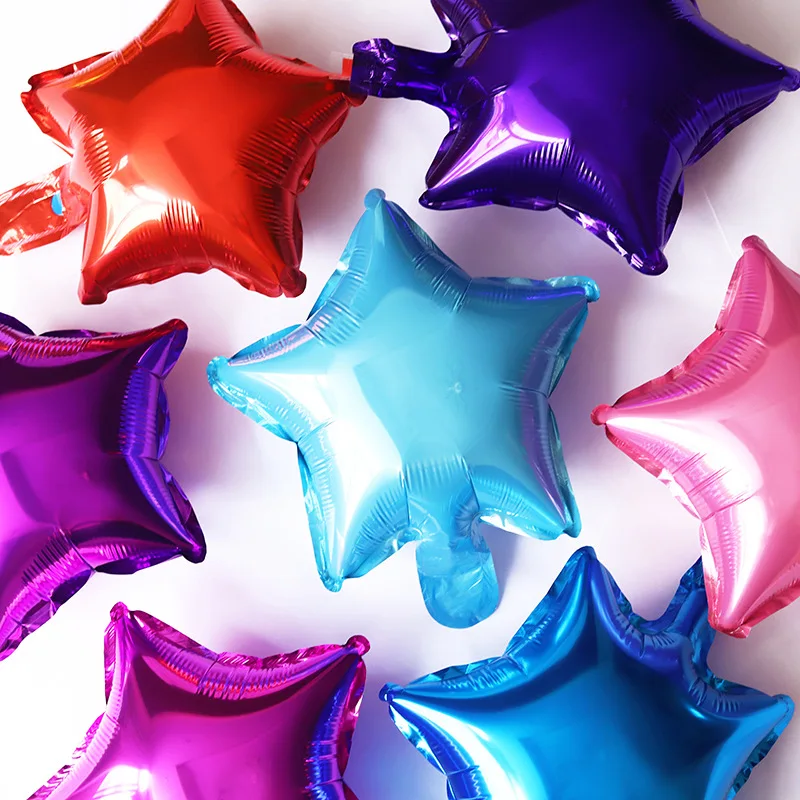

10PCS/Pack Color Pentagonal Star Aluminum Film Balloons Wedding Birthday Party Baby Shower Wall Decoration Supplies 10 Inch