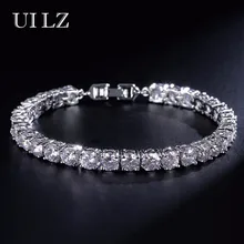 UILZ Fashion Rome Bride Jewelry Cut 5 0 mm Cubic Zirconia Tennis Bracelet Bangles Lady Jewelry