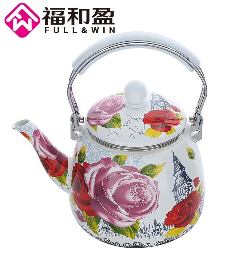 

3.3L Combined Handle Enamel Pot Traditional Brief Pear shaped pot Thickened Water Kettle Electromagnetic Furnace Gas Pot