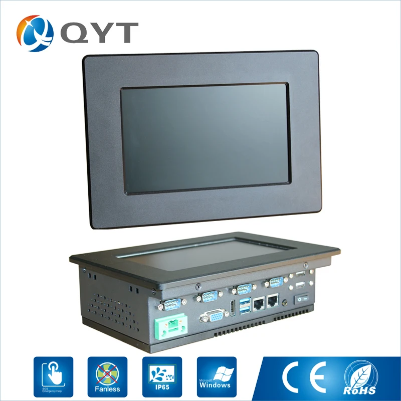 

7 inch Industrial Computer 4GB intel core Intel i3 6100U 2.3GHz cpu mini pc window 10 with 4*RS232 WIFI Optional