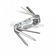 Silver New Bike Bicycle cycling Carbon Steel Tool Hex key wrench 3 4 5 6mm screwdriver