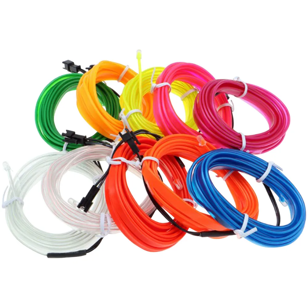 

Waterproof LED Strip Light Car Neon Light Glow EL Wire Rope Tube Ambient Light For Car Interior Decoration Party Y30