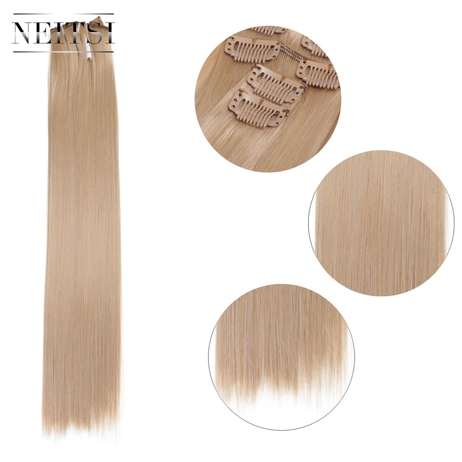 

Neitsi 22'' 7Pcs/Set Straight Clip in Synthetic Hair Extensions 18#