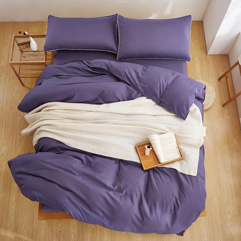Home Textiles Lavender Purple Solid Color Bedding Sets 3