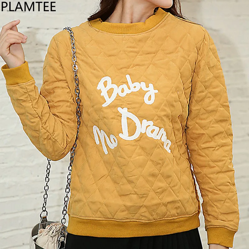 Plamtee letter embroidery hoodies women vintage cotton sweatshirt o Plamtee letter embroidery hoodies women vintage cotton sweatshirt o