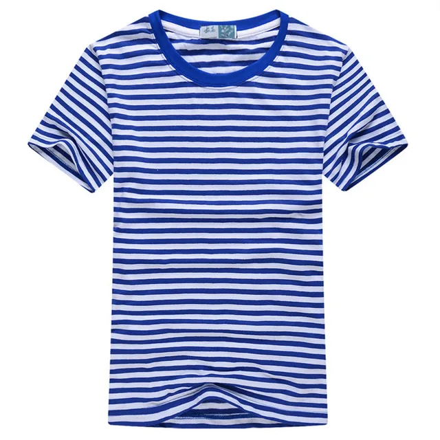 La Navy Envío Rayas Camiseta Manga Corta Del Cuello Los Ocasional O 2018 Manera Nuevo Tops Hombres A Marinero Verano Masculina De dCexoBr