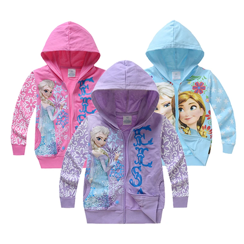 

Amuybeen Girls Hoodies Elsa Costume Long Sleeve Zipper Tops 2019 Fashion Girl Sweatshirt Outerwear 7 Ys Children Jacket Outfit