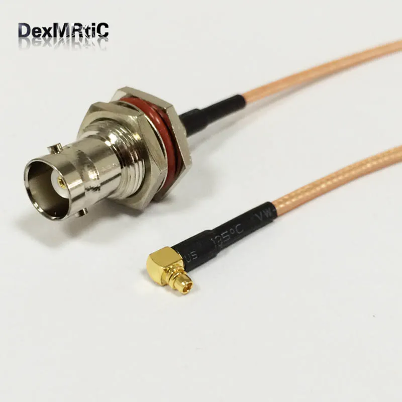 

RF MMCX Male Right Angle Switch BNC Female Pigtail Cable RG316 15cm 6" Wholesale Fast Ship