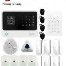 Yobang безопасности WI-FI GSM для IOS приложение для Android Беспроводной Охранной Сигнализации Системы, GSM ALARME WI-FI GSM сигнализация Системы, WI-FI Детекторы дыма