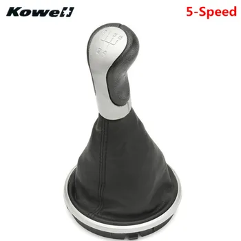 

5-Speed MT Gear Shift Knob for Skoda Fabia MK2 Roomster Gaiter Boot & Base Frame MT Gear Shifter Lever Stick Gearshift Pen Arm