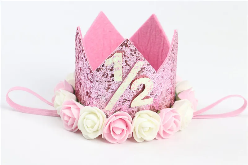 Головные уборы на день рождения декоративная крышка один первый праздничный колпак Принцесса Корона 1-й 2-й 3-й год Номер День рождения украшения Дети