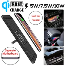 5W/7.5W/10W C1 Car Qi Wireless Charger Pad Fast Charging Dock Station Non-slip Mat Car Dashboard Holder Stand for iPhone X R