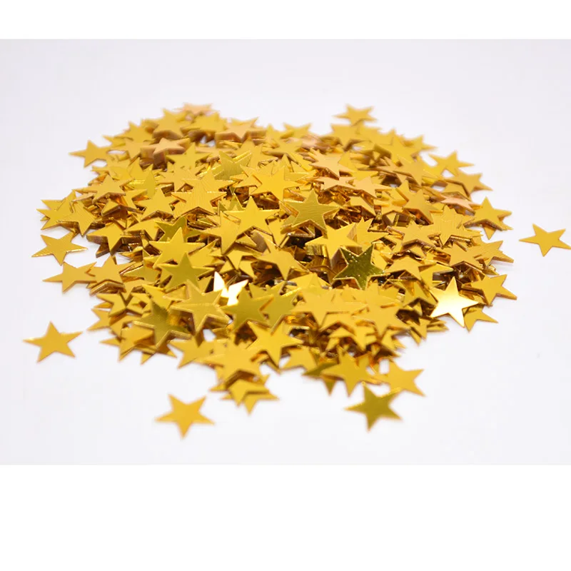 Party Decorations 6mm/10mm Colorful Bright Gold Stars Acrylic Confetti for Balloon New year Wedding Birthday Party Table