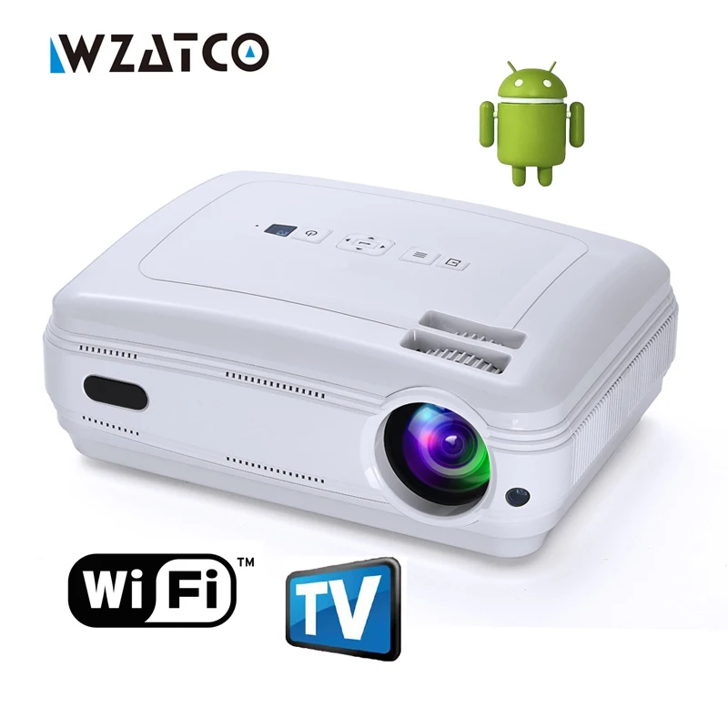Newest Android 6.0 Smart WIFI Airplay Miracast bluetooth HD LED Projector 5500lumens TV Projetor Proyector Beamer multi for home