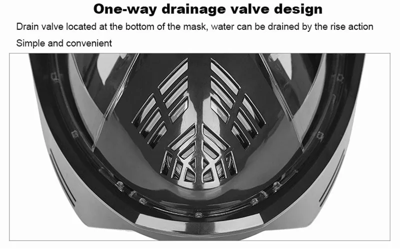 Полная Маска для подводного плавания с панорамным видом, анти-туман, анти-утечка, подводное плавание, складные маски для дайвинга, лицо 2018