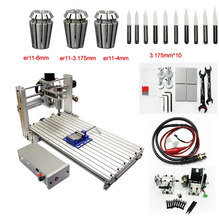 DIY CNC маршрутизатор 3060 металлический мини cnc фрезерный станок для резьбы по