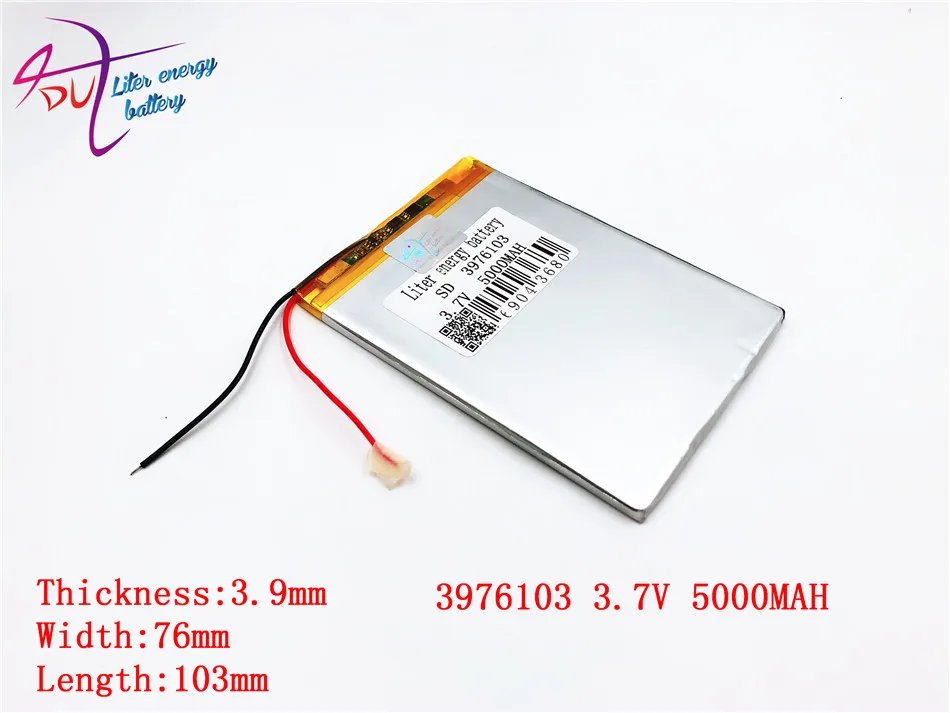 3,7 V 5000 mAh 3976103 3575105 4075105 литий-полимерный Li-Po Li ion Перезаряжаемые Батарея ячейки для Mp3 MP4 Рисованные подложки DVD