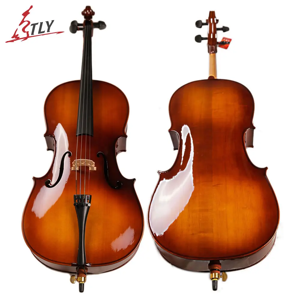 TONGLING Factory Handcraft Oil Varnish Cello 4/4 Spruce Maple Cello