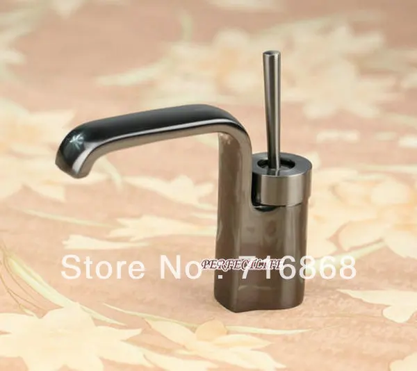 Morden style faucet deck mounted double handle nickel brushed bathroom basin sink Mixer Tap Faucet N-075 | Обустройство дома