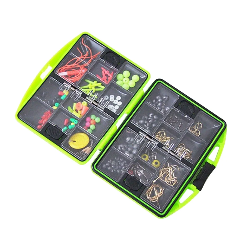 

Fishing Tackle Kits Hook Spoon Swivels Waterproof Portable Box Accessories For Angler Professional Fishing Accessories Kits