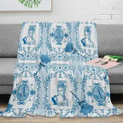 Одеяло Marie-Antoinette с монограммой, теплое одеяло из микрофибры, фланелевое одеяло, одеяла для декора спальни