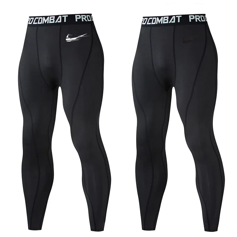 

New Men's Running Tights Gym Yoga Pants Crossfit Jogging Sports Leggings Solid Color Casual Sportswear Running High Elastic Pant