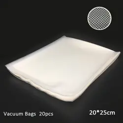 20 штук вакуумный мешок 20 см * 25 см для хранения продуктов Вакуумный Мешок Уплотнительная прозрачный вакуумный упаковщик Сумки Саран