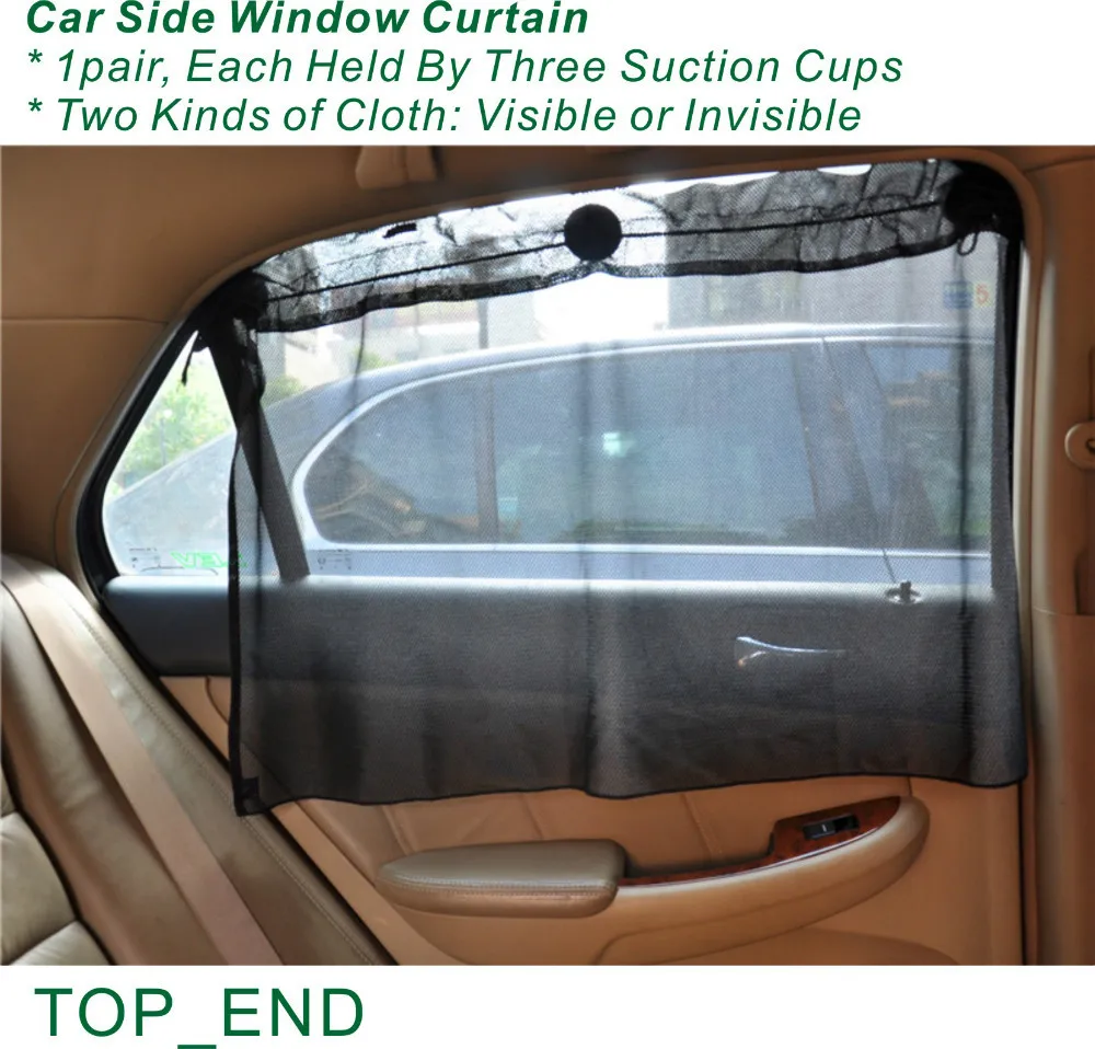 Universal Car Side Window Curtain Held By Suction Cups Ez Diy 2