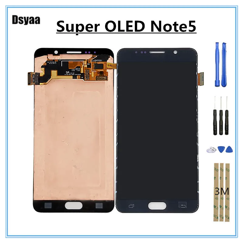 

5.7 Inch SUPER OLED for SAMSUNG for Galaxy Note 5 N9200 N920F N920A N920T N920C N920V LCD Touch Screen Digitizer with Free Tools