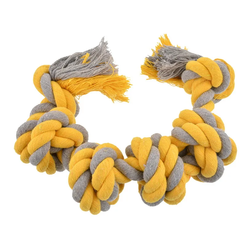 1pc 48cm Pet Accessories Pet Dog Puppy Cotton Chew Knot Toy Durable Braided Bone Rope For Small Medium Large Dogs