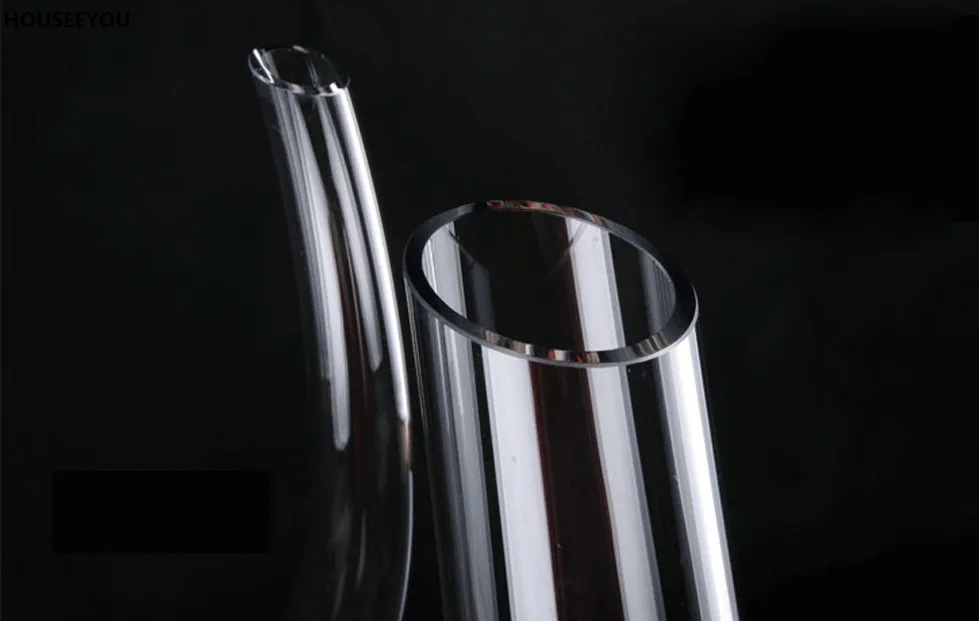 Европейский 1500 мл хрустальный стеклянный u-образный рожок винный графин барные инструменты бессвинцовый Стеклянный Винный диспенсер барная посуда аксессуары ручной работы