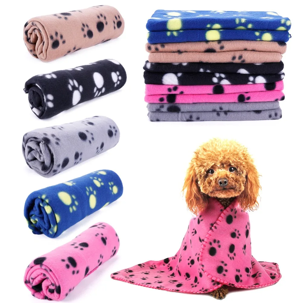New Warm Pet Bed Dog Mat Cover Double sided Dogs Cats Puppy Towel Paw