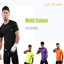 Мужские компрессионные топы, спортивные лосины, футболки для бега, быстро сохнут, тренировочные, для спортзала, тренировки, Dri fit, базовый слой, Прямая поставка#0405